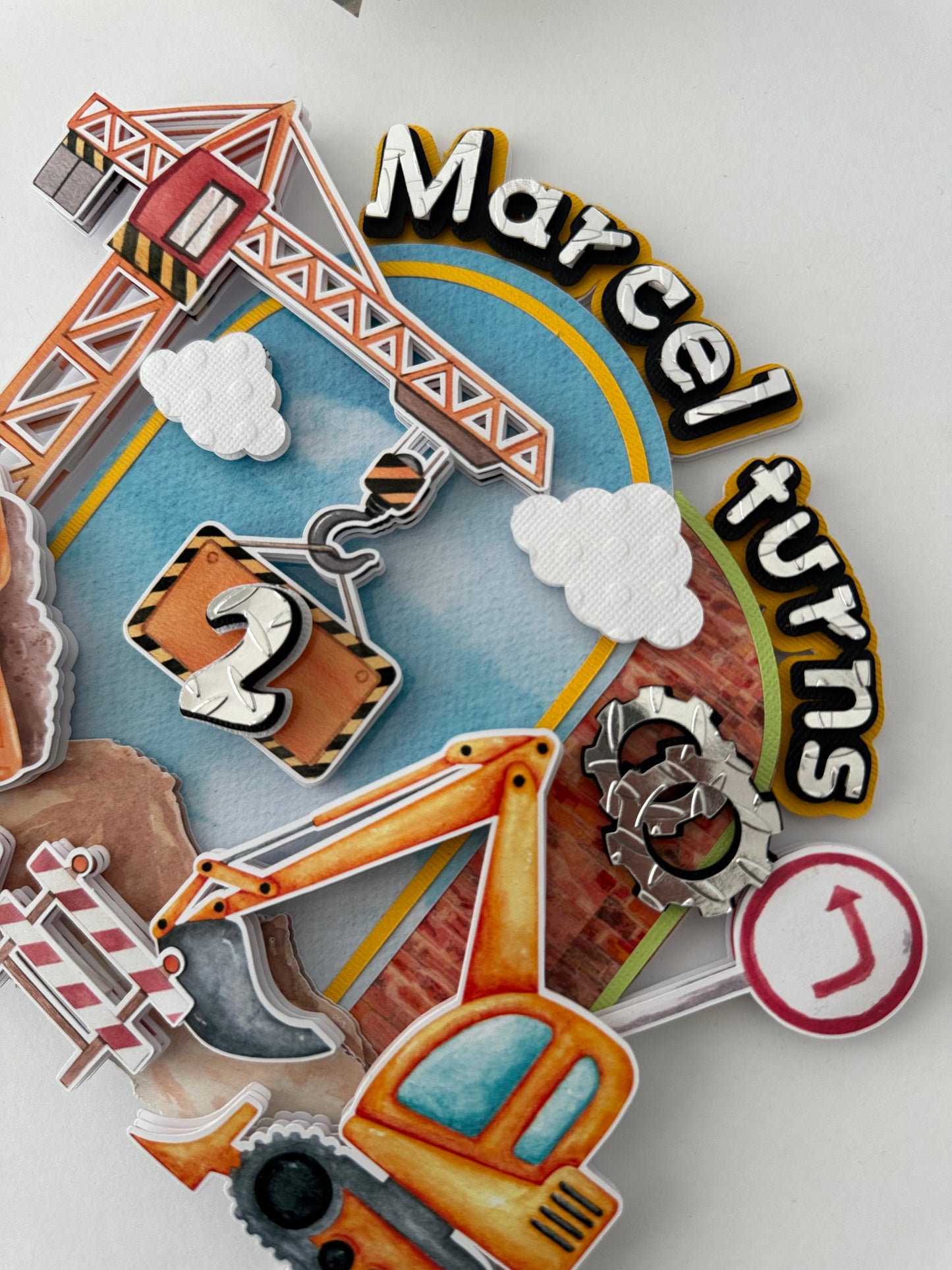 Construction Cake Topper