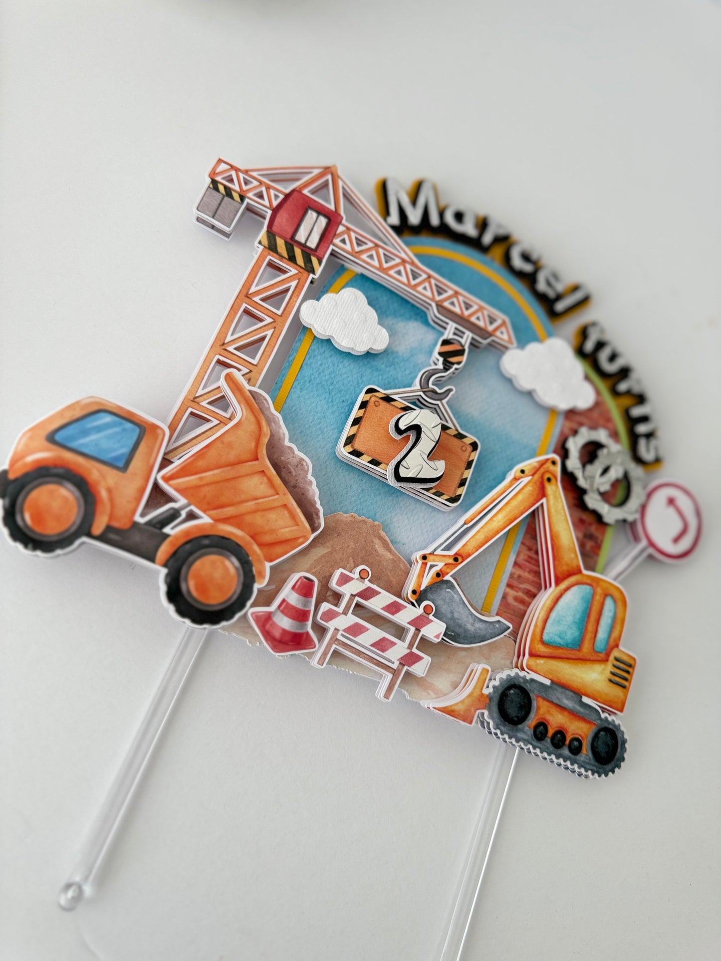 Construction Cake Topper