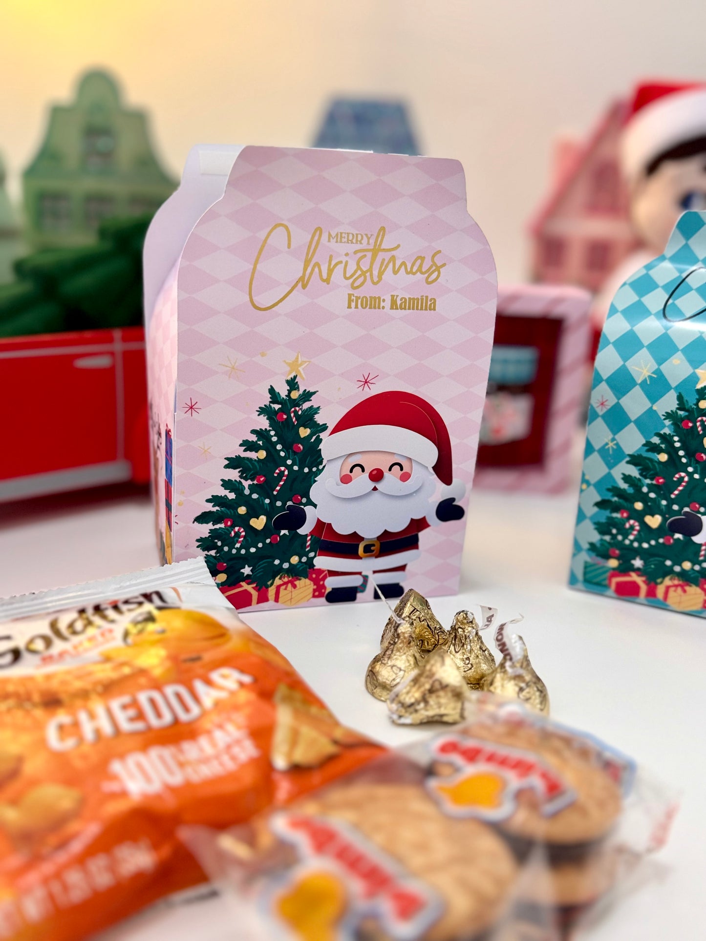 Cajitas Navideñas para niños en Salon de Clases