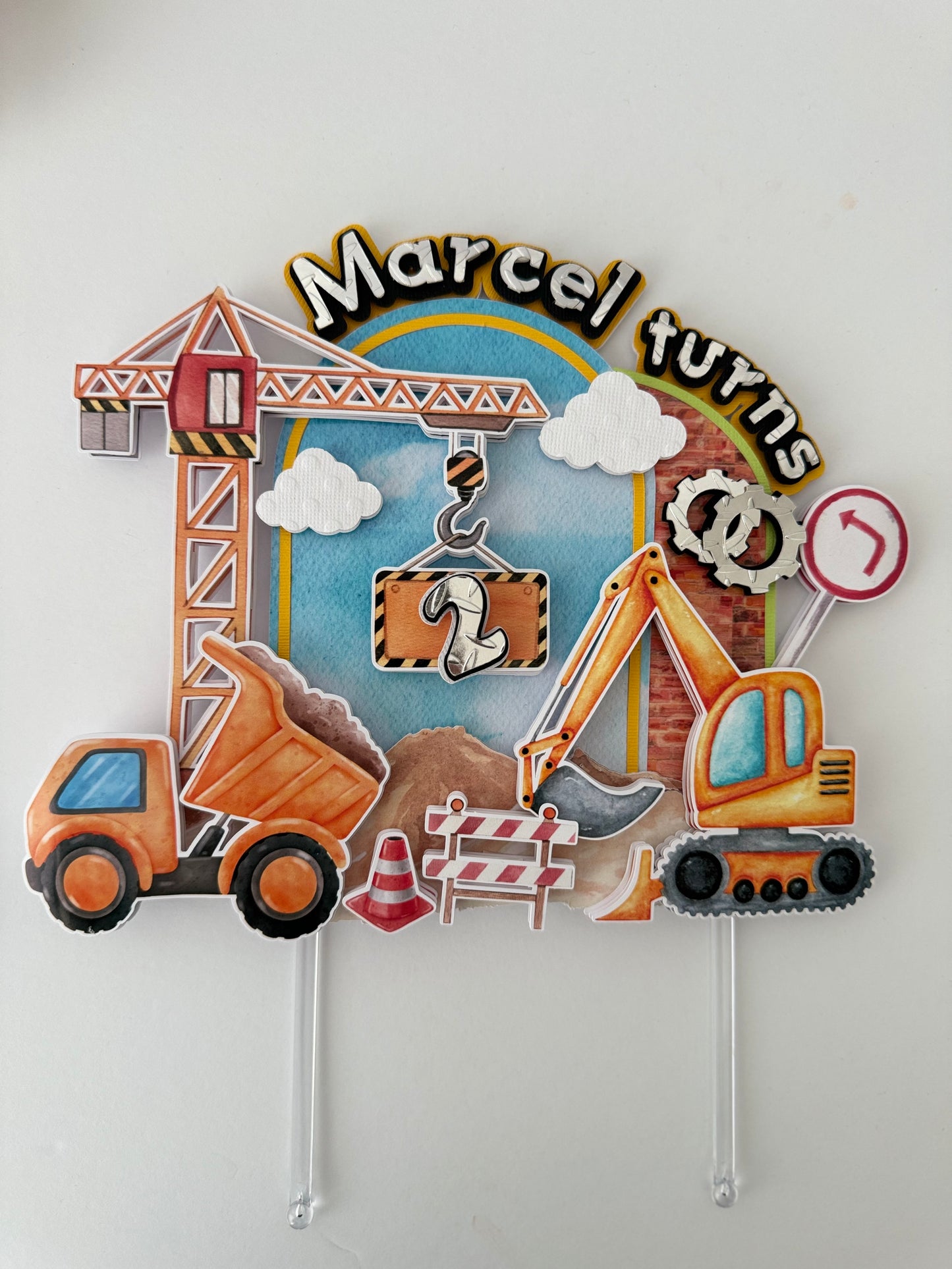 Construction Cake Topper