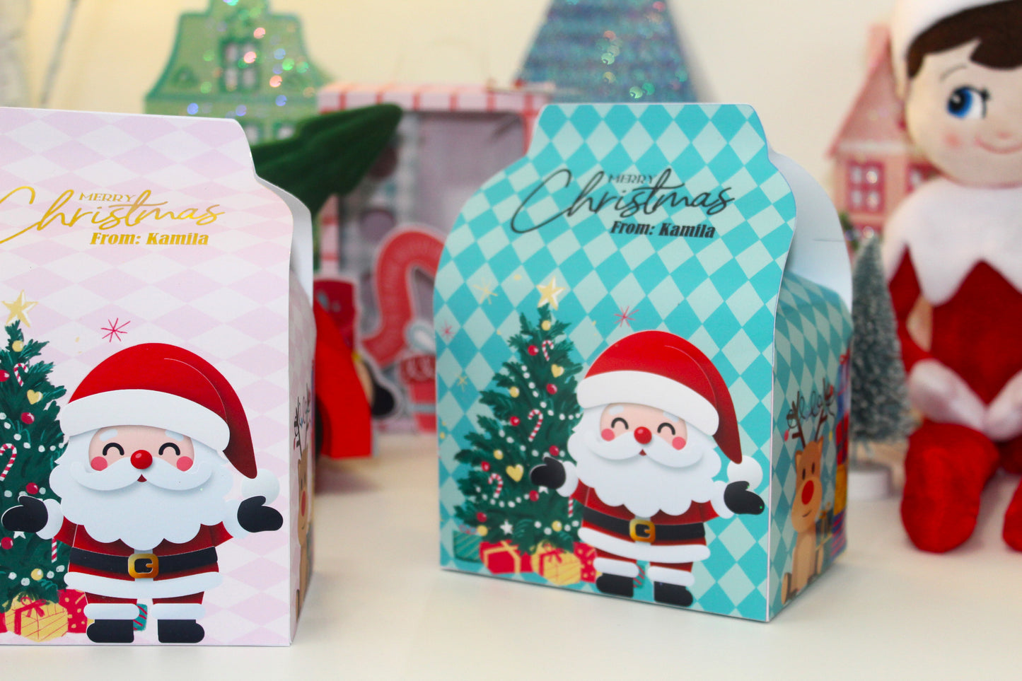 Cajitas Navideñas para niños en Salon de Clases