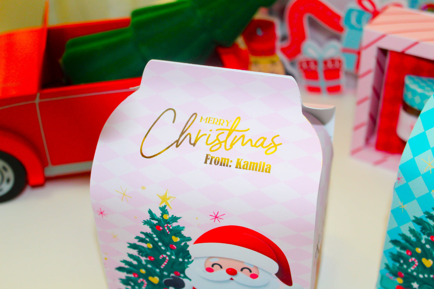 Cajitas Navideñas para niños en Salon de Clases