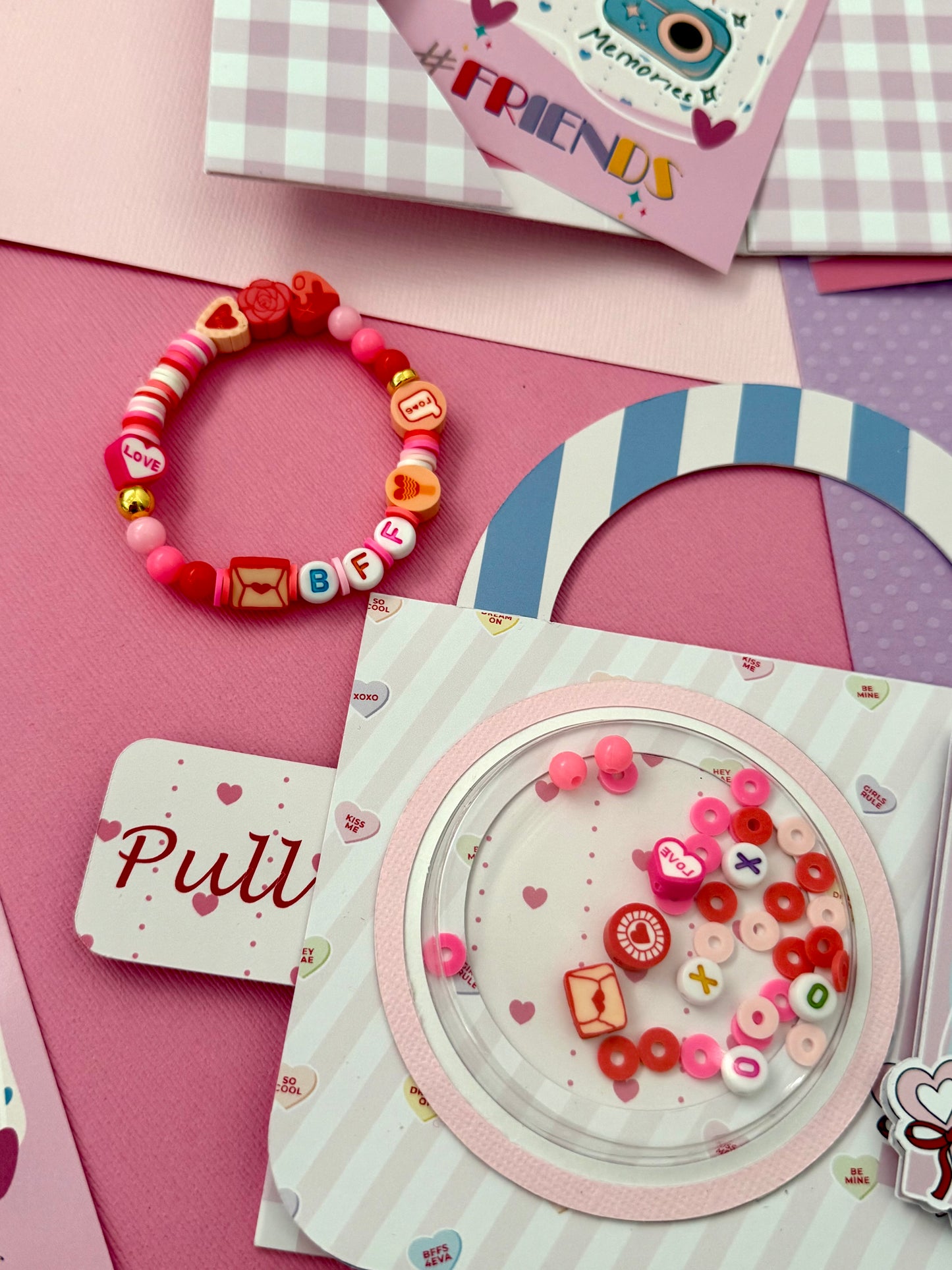 Tarjeta de San Valentín con Beads – Pulsera BFF