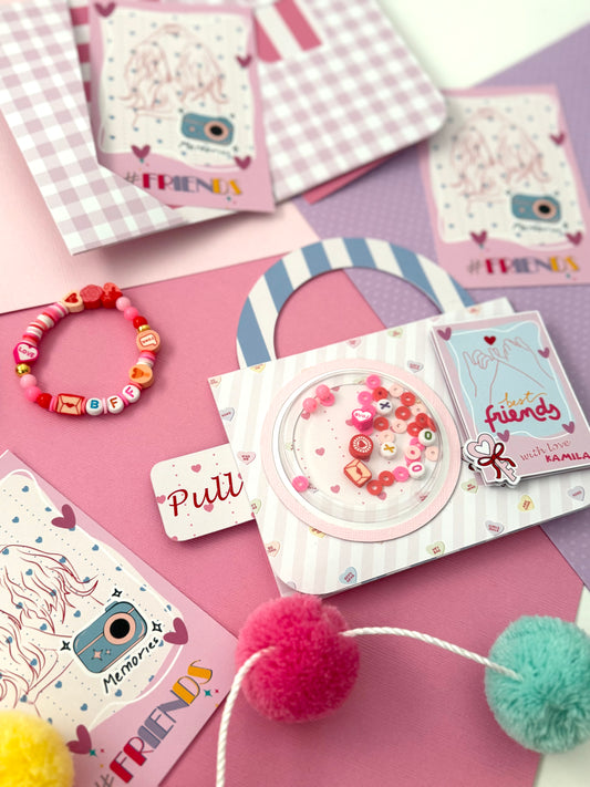 Tarjeta de San Valentín con Beads – Pulsera BFF