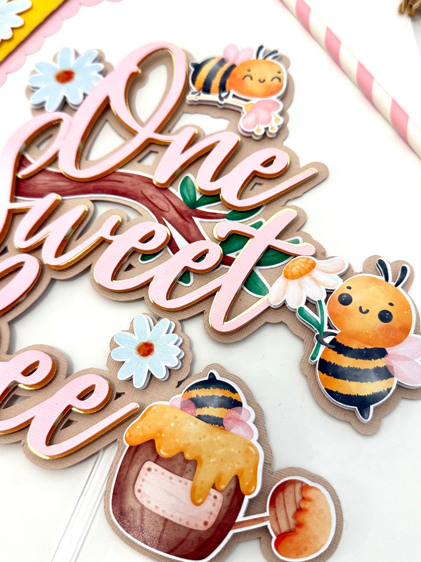 Cake Topper One Sweet Bee