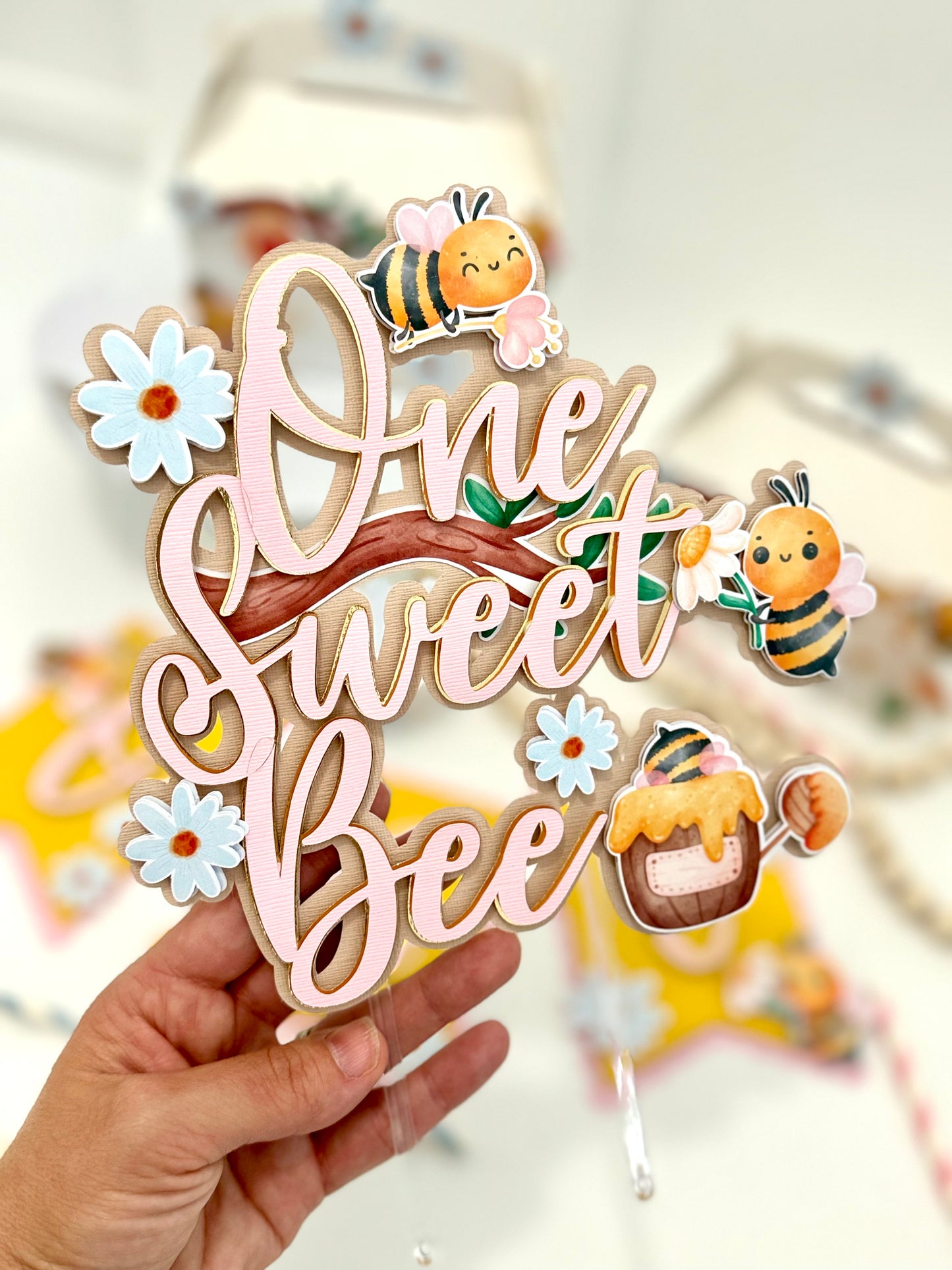 Cake Topper One Sweet Bee