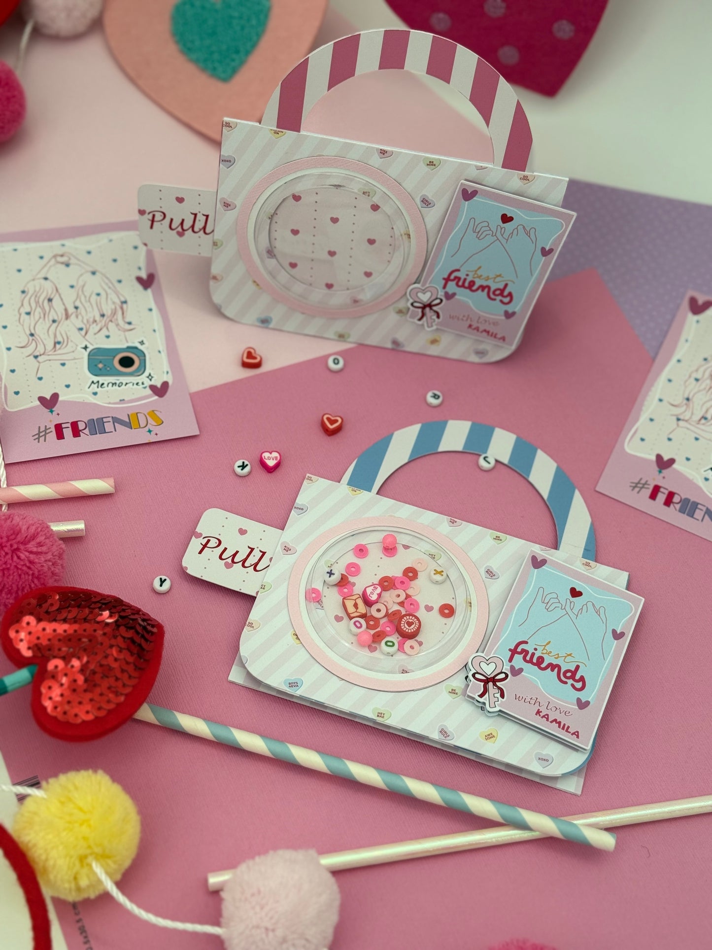 Tarjeta de San Valentín con Beads – Pulsera BFF