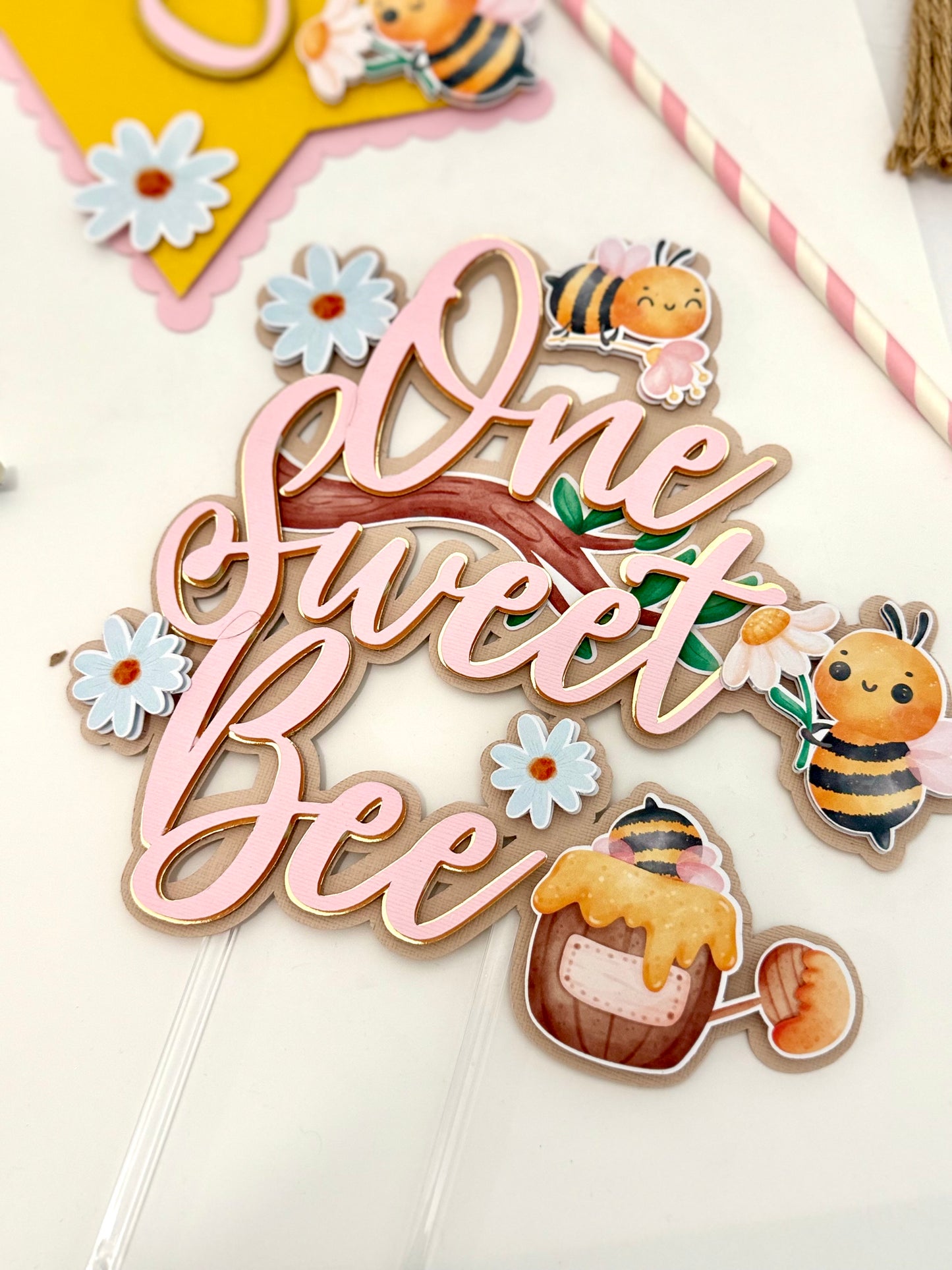 Cake Topper One Sweet Bee